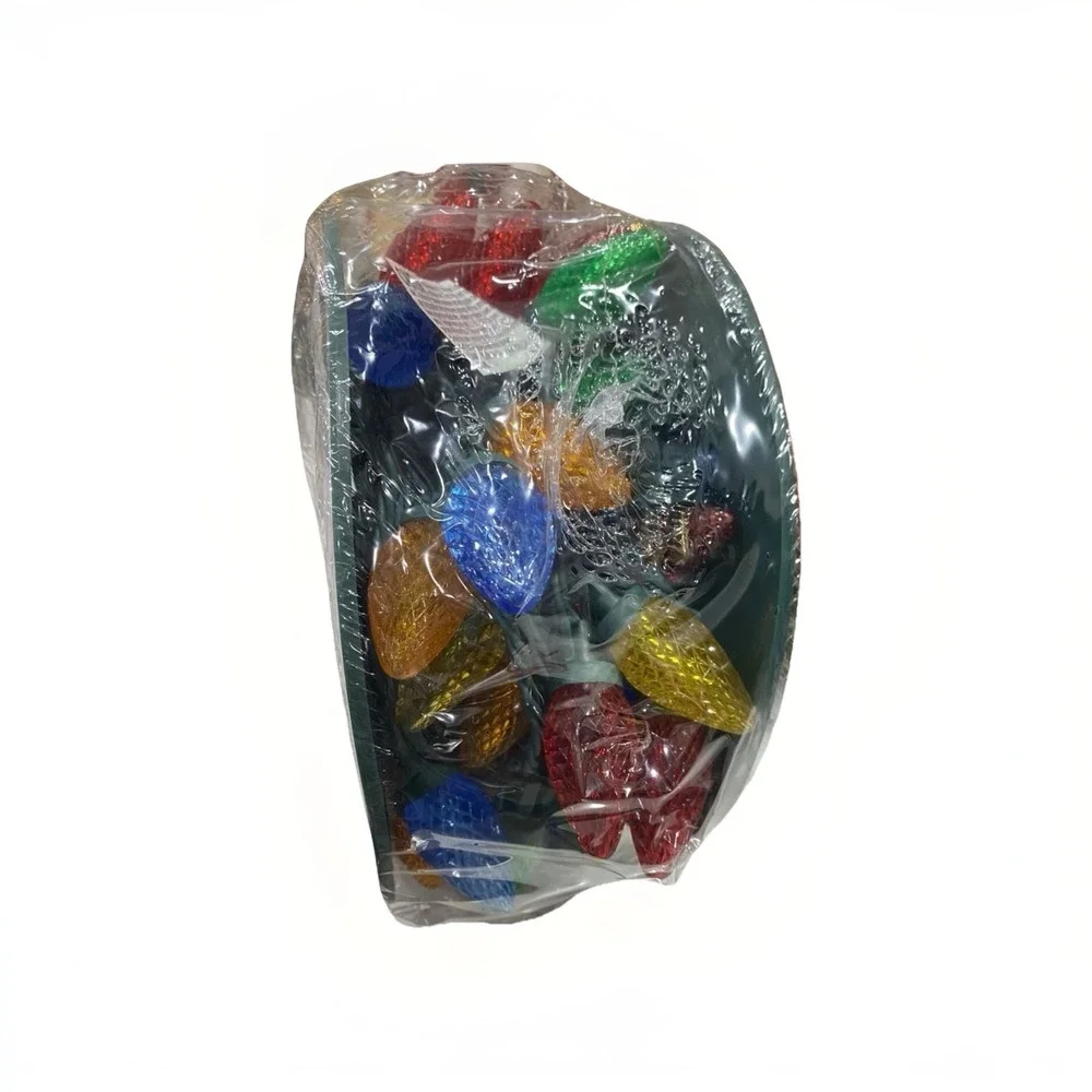 GE StayBright 75 LED 37-ft Multicolor C9‎ Holiday String Lights Reel NEW